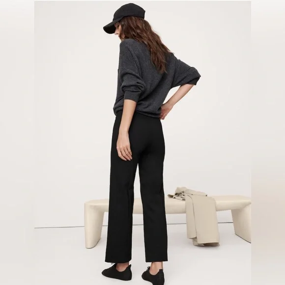 NWT Banana Republic Straightt Everywhere Black Ponte Ankle Pants Size Sm… - Picture 2 of 10